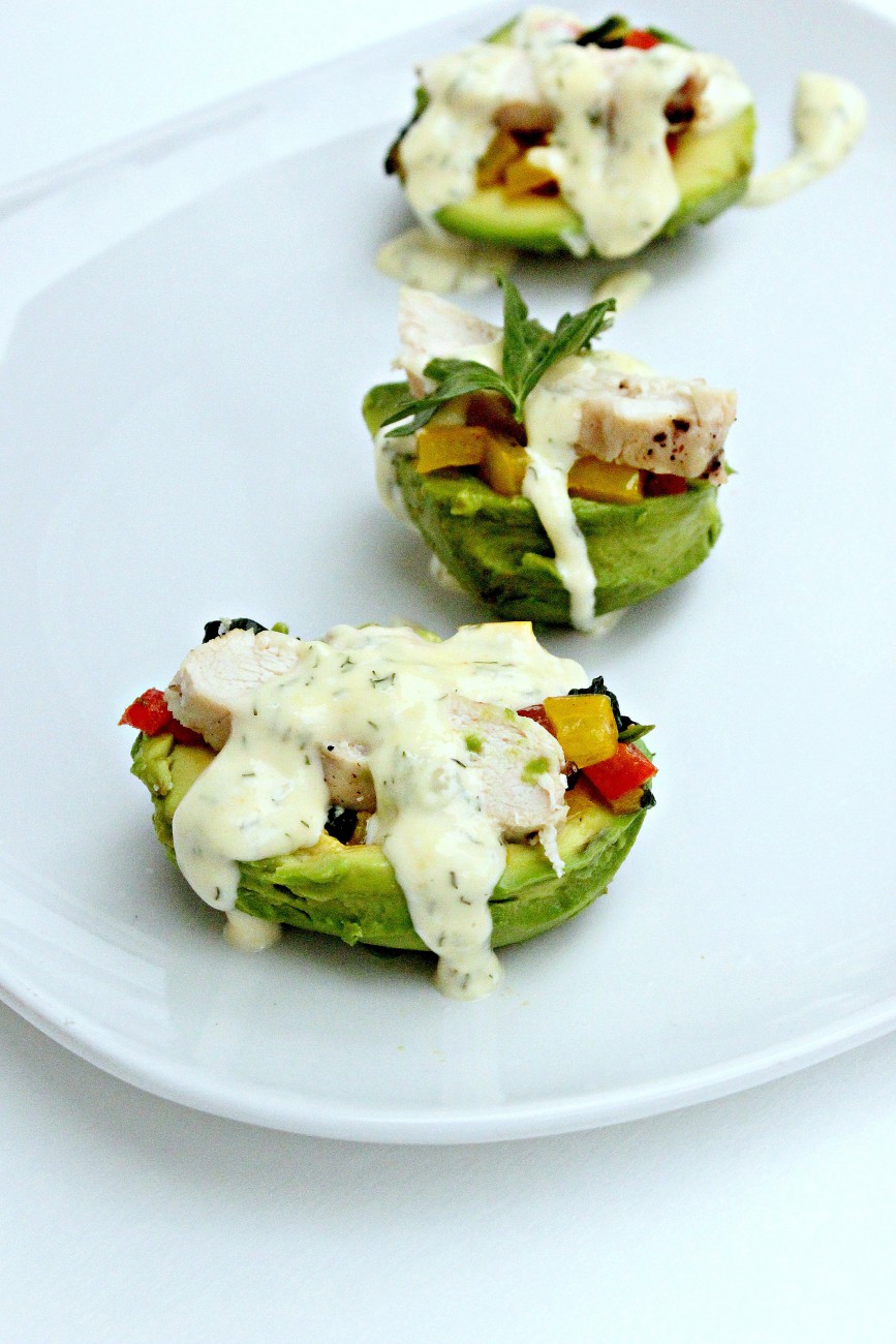 Stuffed Avocado with Chicken and Paleo Ranch